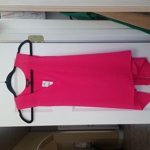 NWT Express Hot Pink Sleeveless Blouse W/ Slit in Back Sz L